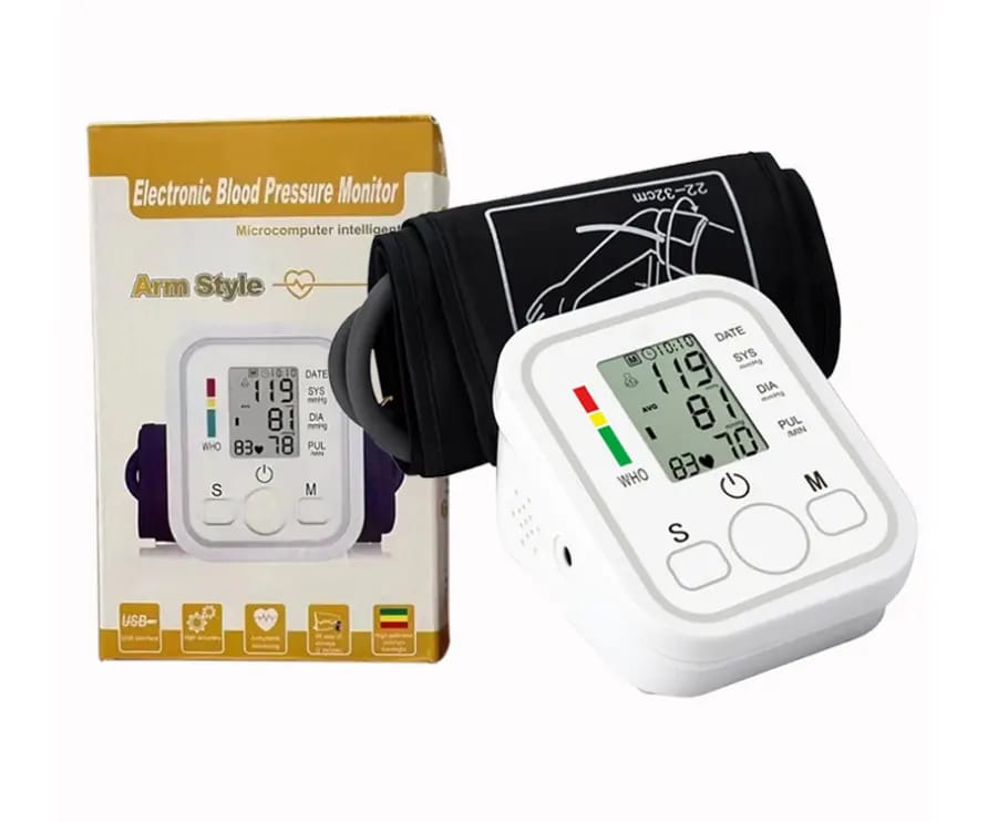 Tensiomètre Électronique Automatique – Mesure de la Tension Artérielle au Bras avec Écran LCD