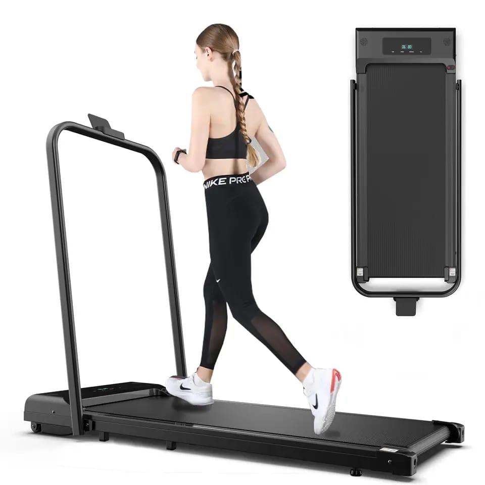 Tapis de Course Compact et Silencieux – Pliable, Sans Installation, Idéal pour Maison & Bureau