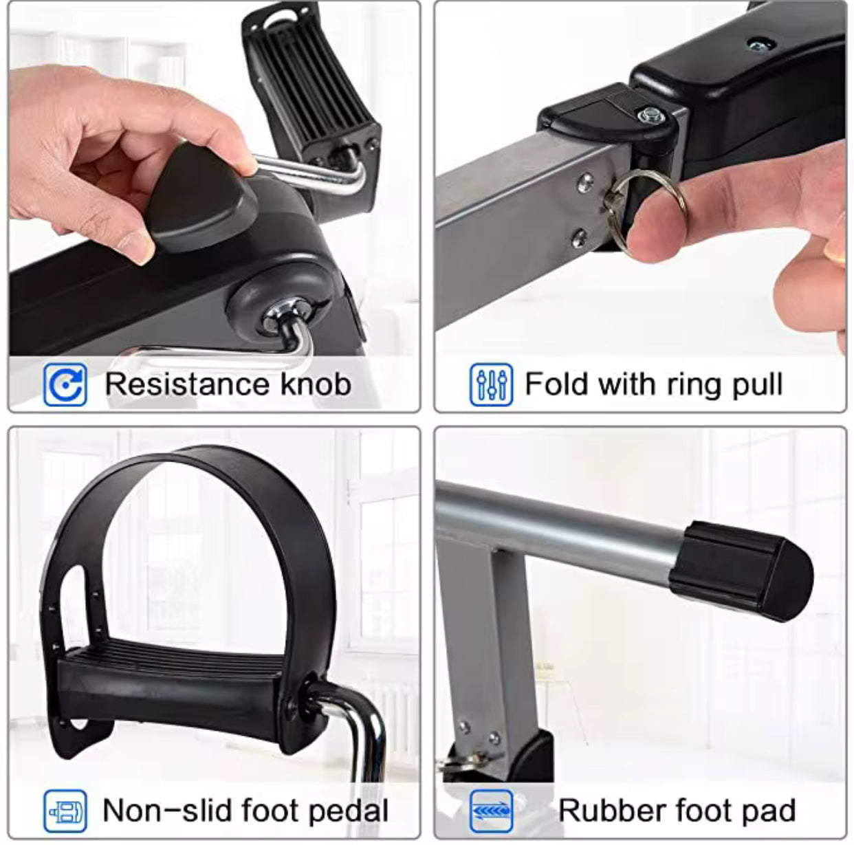 🚴‍♀️ Mini Vélo d’Appartement Pliable – Pour les Pieds & les Mains