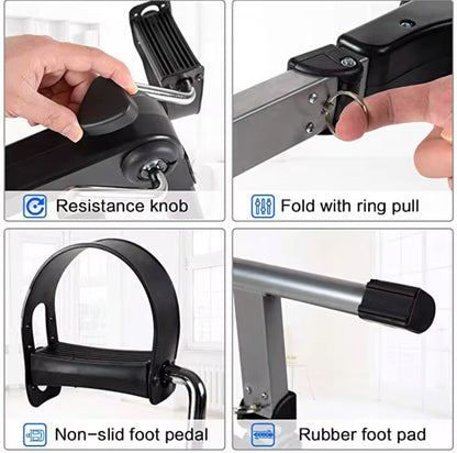 🚴‍♀️ Mini Vélo d’Appartement Pliable – Pour les Pieds & les Mains