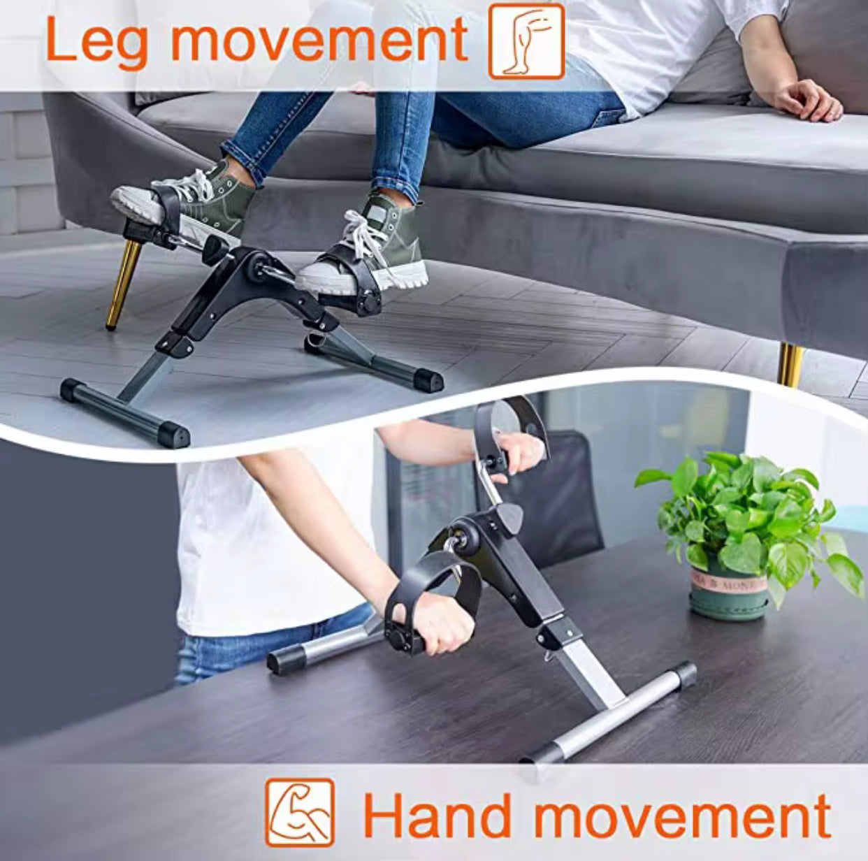 🚴‍♀️ Mini Vélo d’Appartement Pliable – Pour les Pieds & les Mains