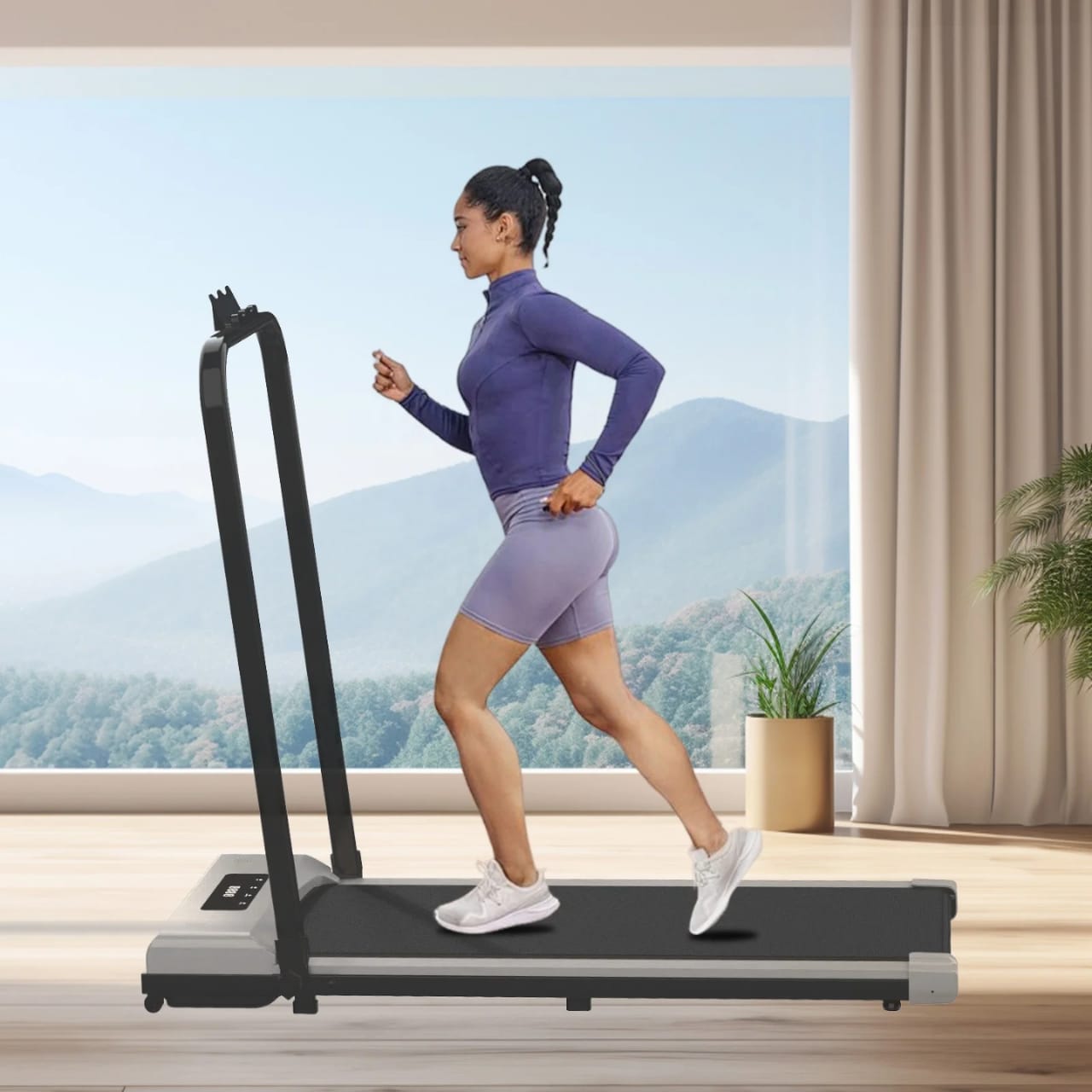 Tapis de Course Compact et Silencieux – Pliable, Sans Installation, Idéal pour Maison &amp; Bureau