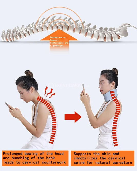 Collier Cervical Correcteur de Posture – Soulagez vos Douleurs et Redressez votre Cou